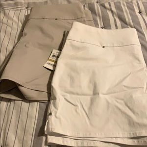 INC Shorts 2 pairs White & Tan NEW size 14